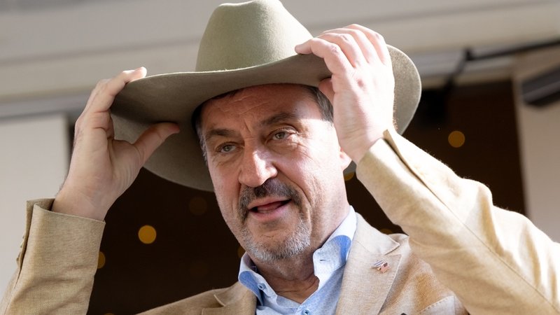 Bayerns Ministerpräsident Söder in den USA | Bild: dpa-Bildfunk/Sven Hoppe Bayerns Ministerpräsident Söder in den USA