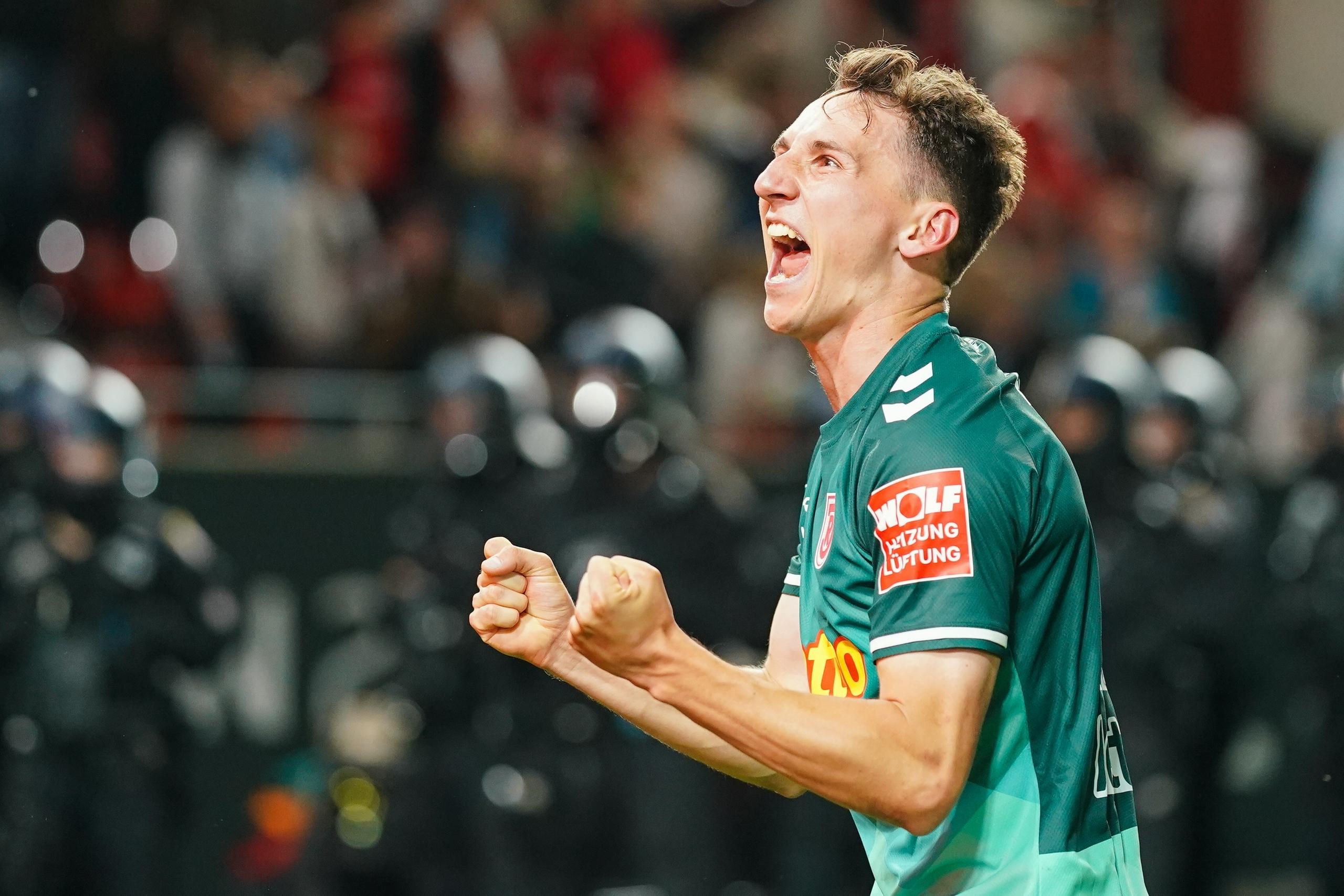 Konrad Faber beim Torjubel