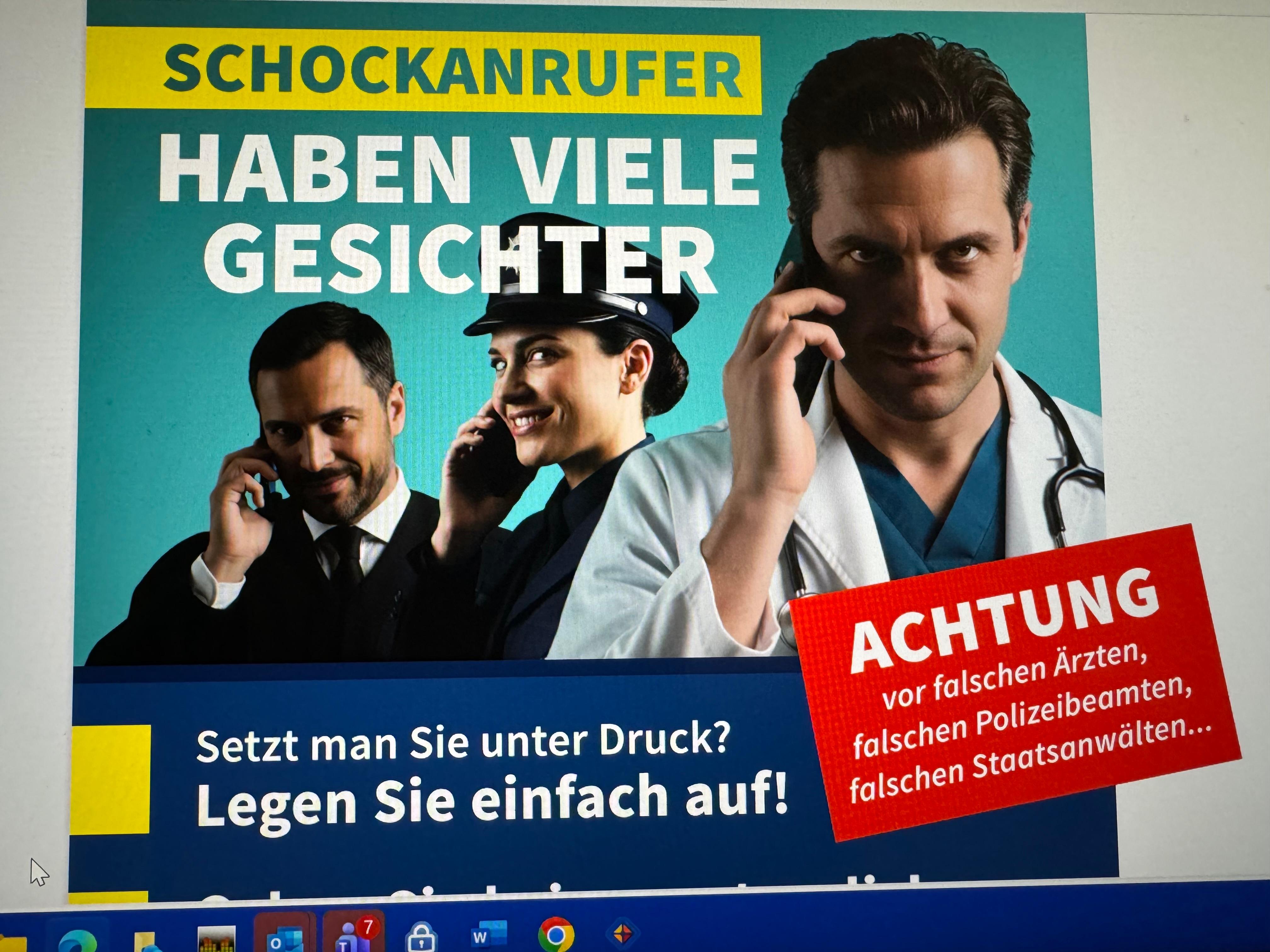 Achtung! Die Polizei warnt vor Schockanrufen falscher Ärzte. Die Zahl steigt. Kliniken in Bayern passen verstärkt auf. 