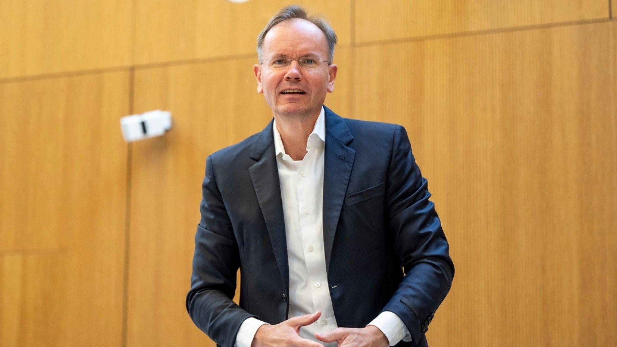 Ex-Wirecard-Vorstandschef Markus Braun im Verhandlungssaal.