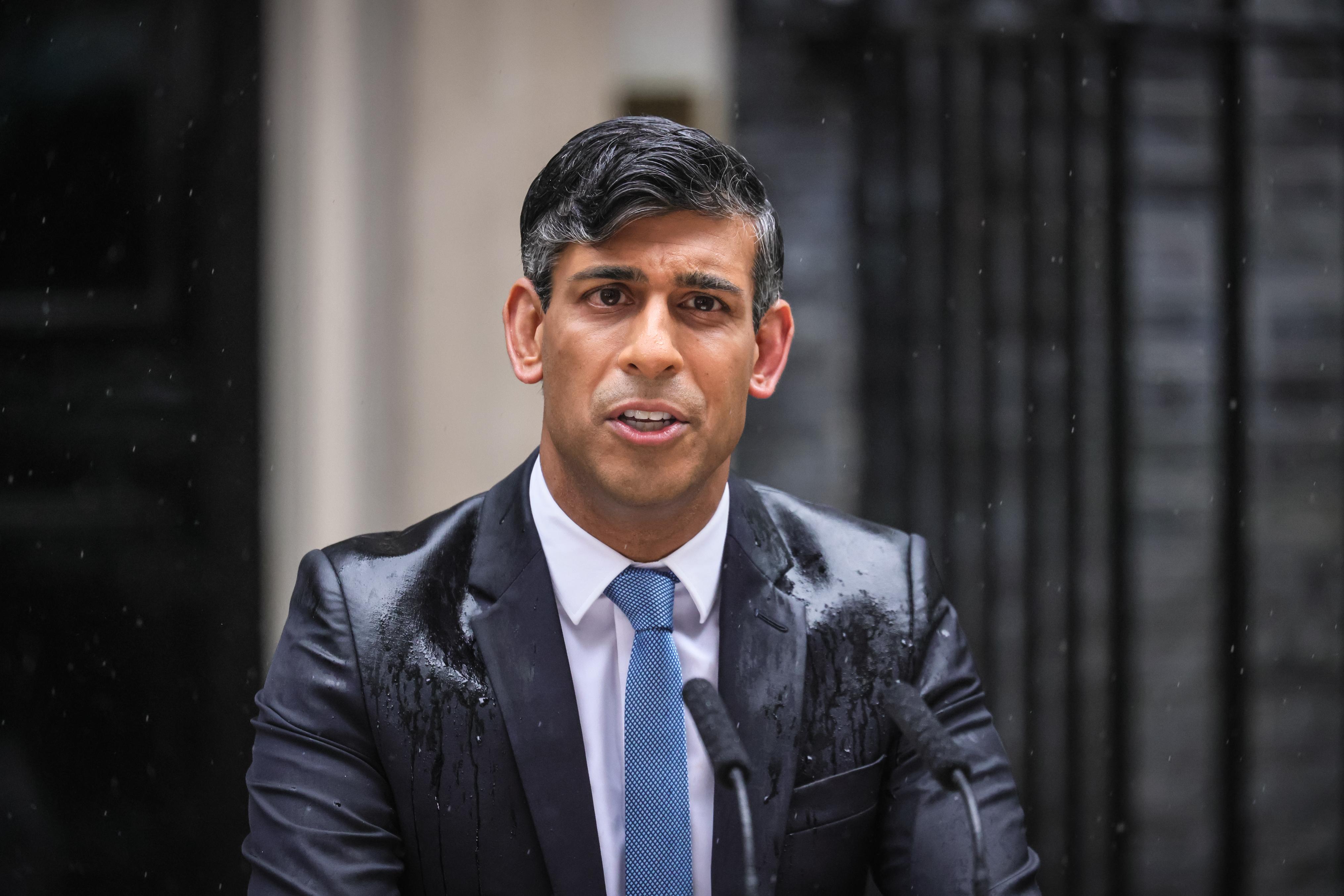 Rishi Sunak am 22. Mai 2024 in der Downing Street 10.