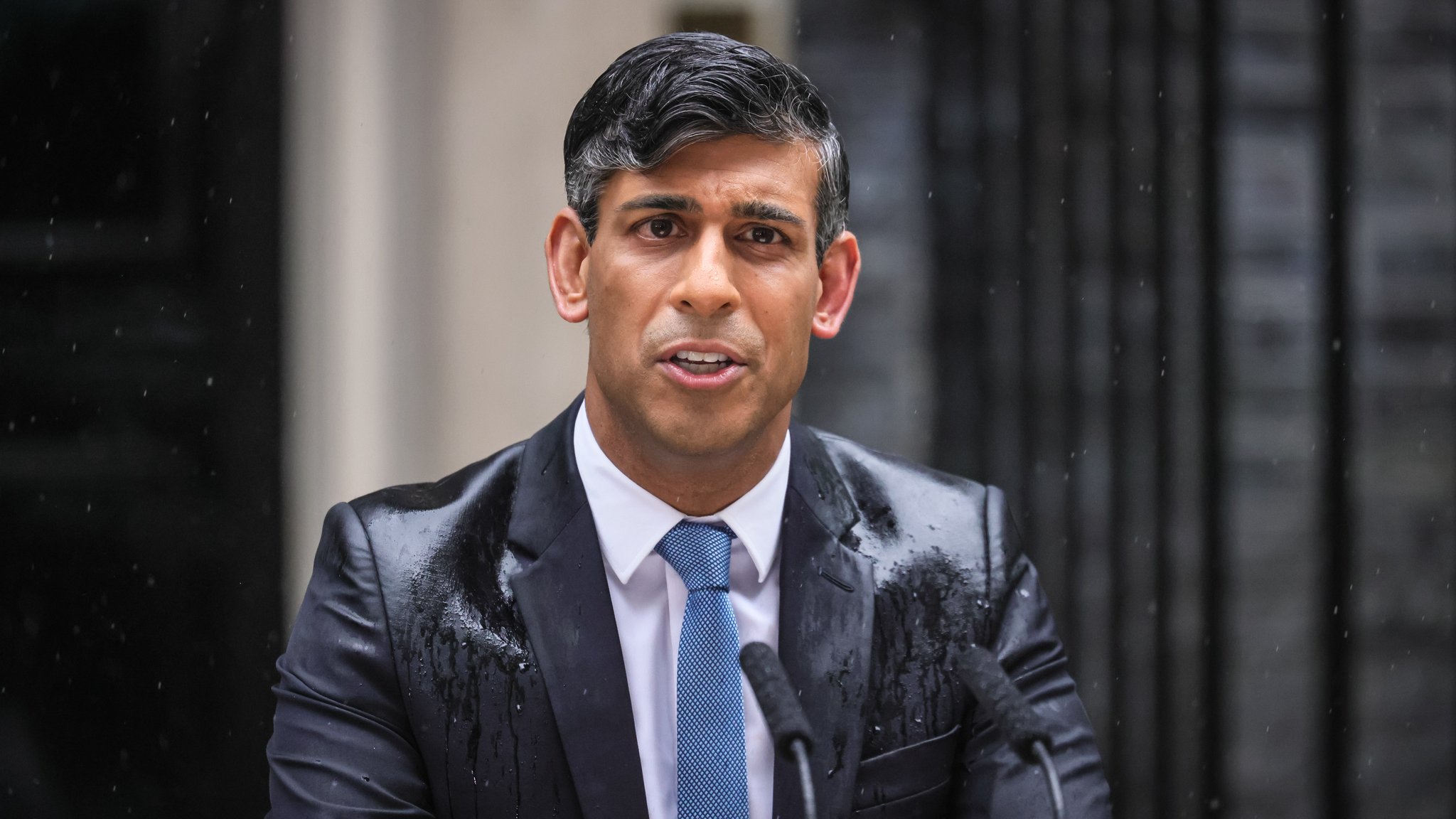 Rishi Sunak am 22. Mai 2024 in der Downing Street 10.