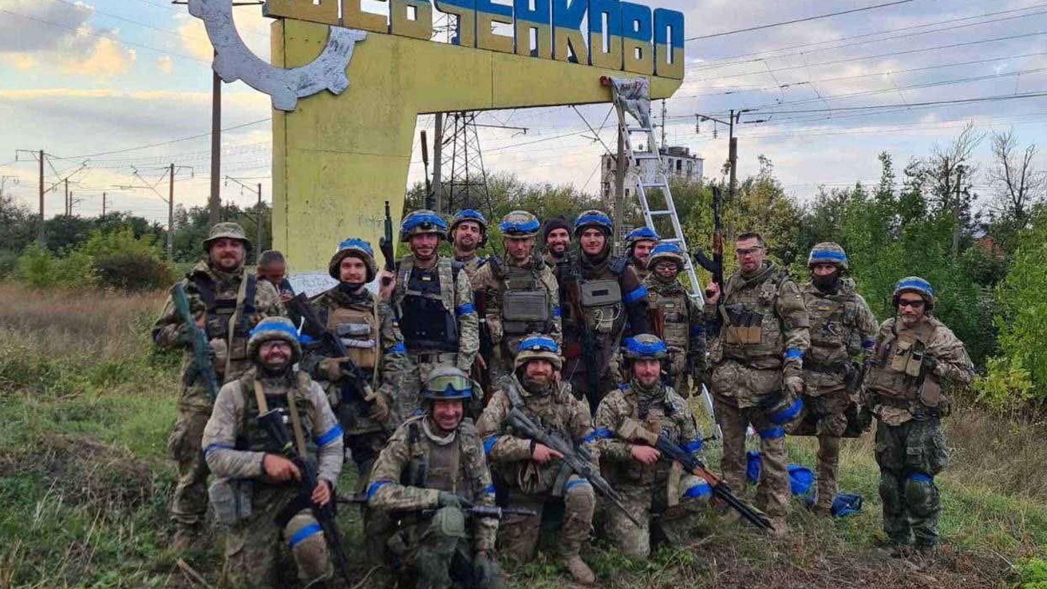 Ukrainische Soldaten im Gebiet Charkiw