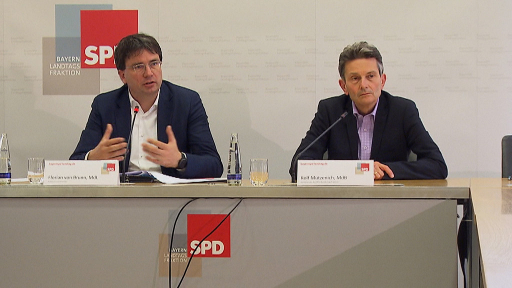 Bayerns SPD-Chef Florian von Brunn und SPD-Fraktionschef im Bundestag Rolf Mützenich 