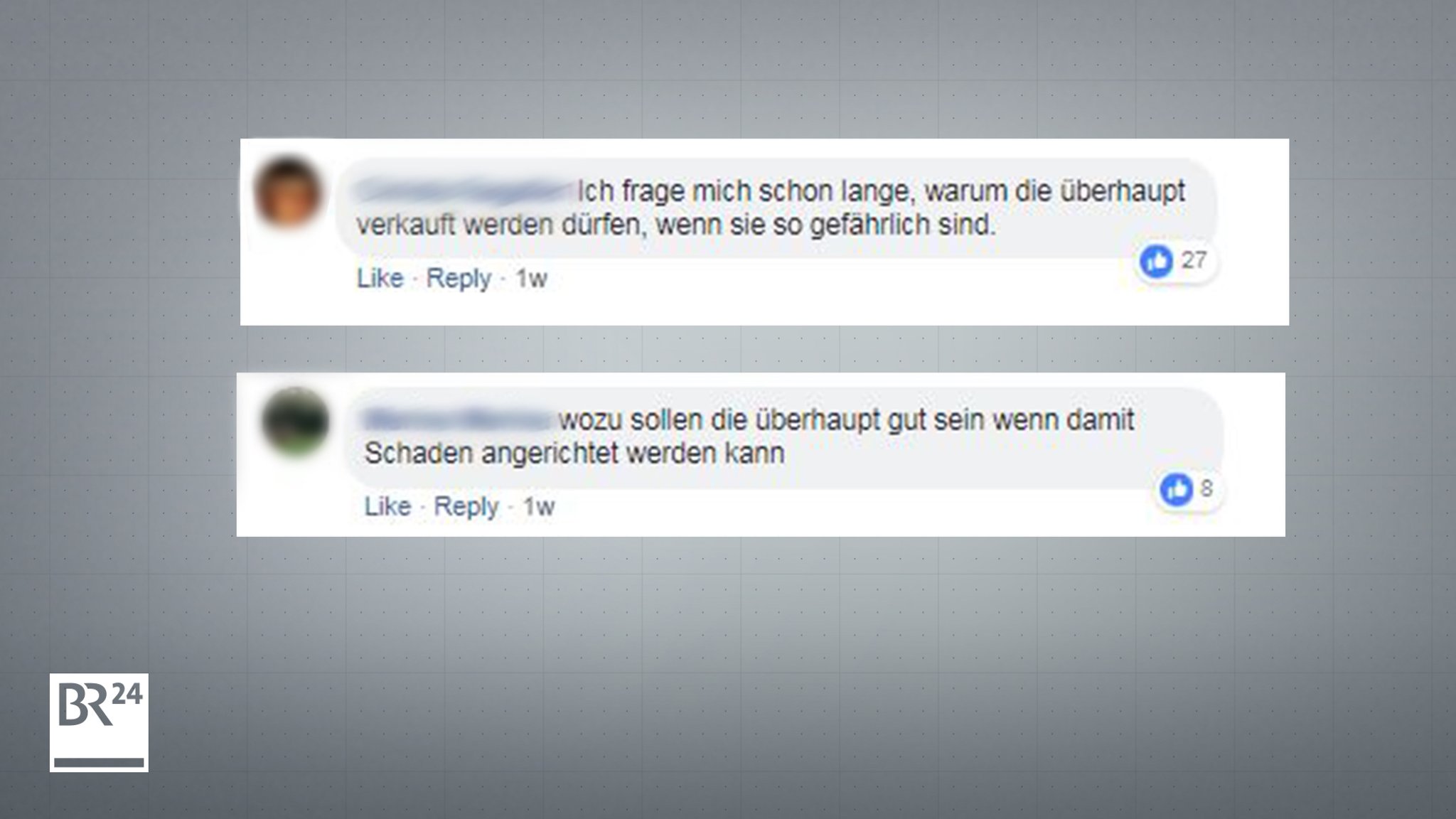 Kommentare der Nutzer auf Facebook