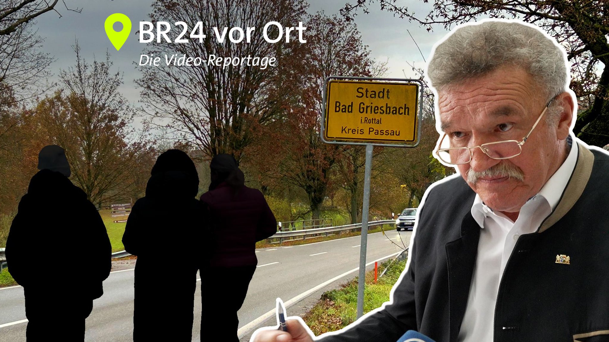 (Symbolbild) Die Ortseinfahrt von Bad Griesbach mit Bürgermeister Jürgen Fundke