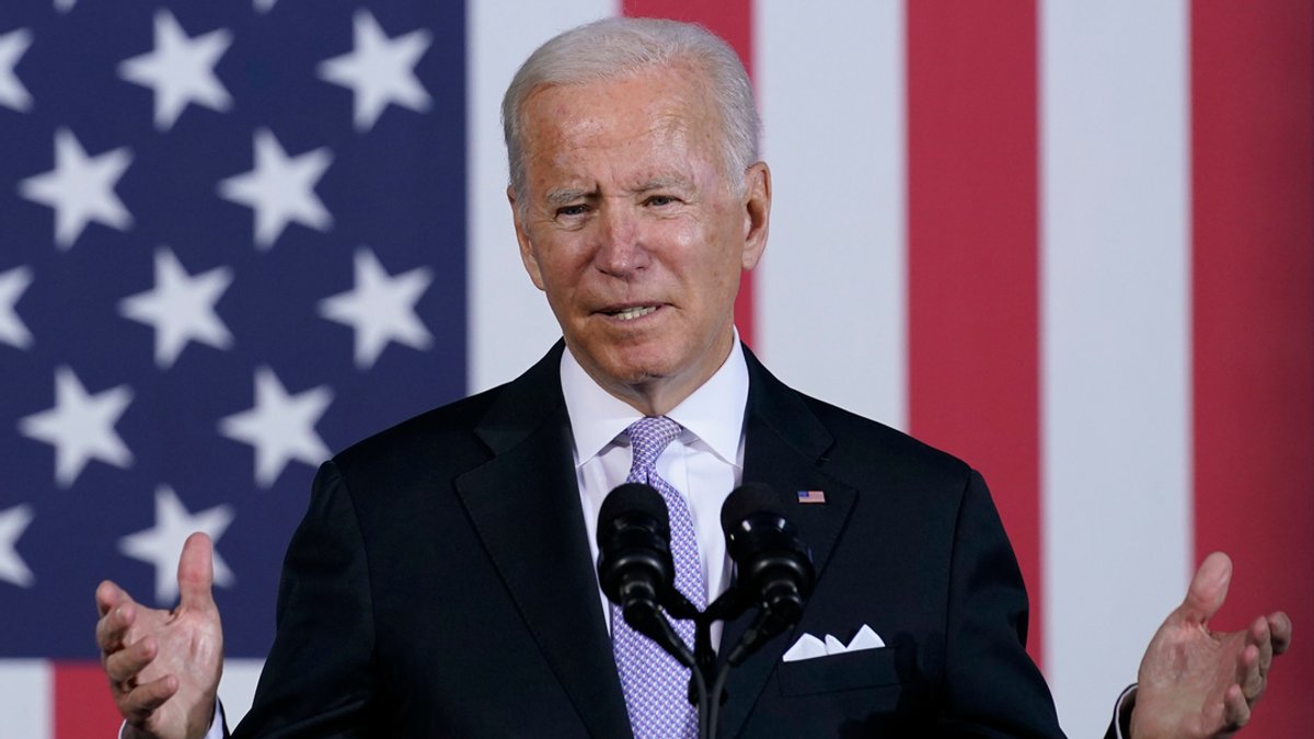 US-Präsident Joe Biden am Rednerpult