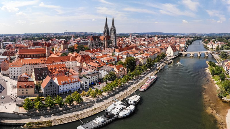 Blick auf Regensburg.