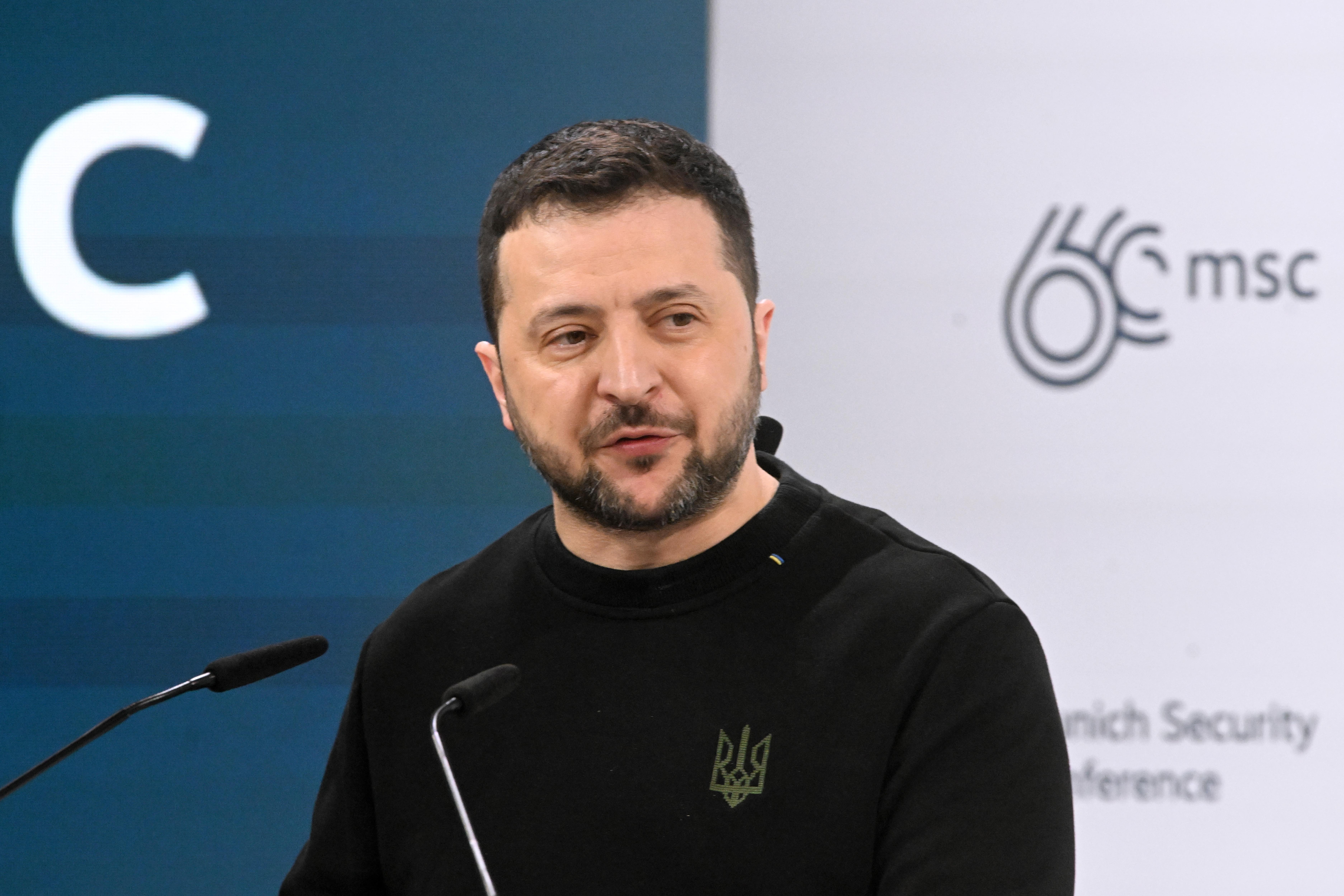 Archivbild vom 17.2.24: Wolodymyr Selenskyj, Präsident der Ukraine, spricht während der 60. Münchner Sicherheitskonferenz (MSC). 
