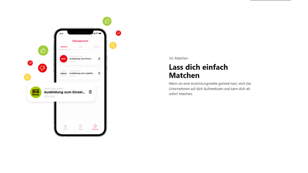"Lass dich einfach Matchen": Die neue App für Auszubildende für Stadt und Landkreis Bayreuth.