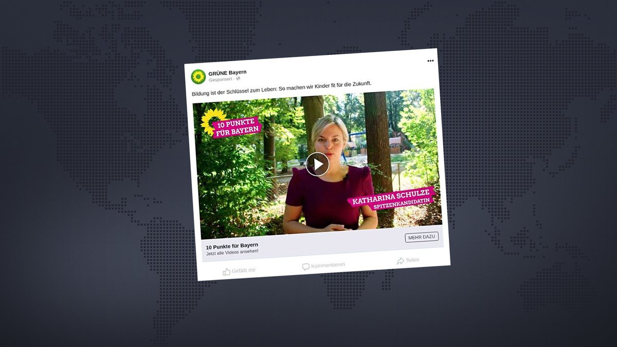 Gesponsertes Facebook-Video der Grünen Bayern