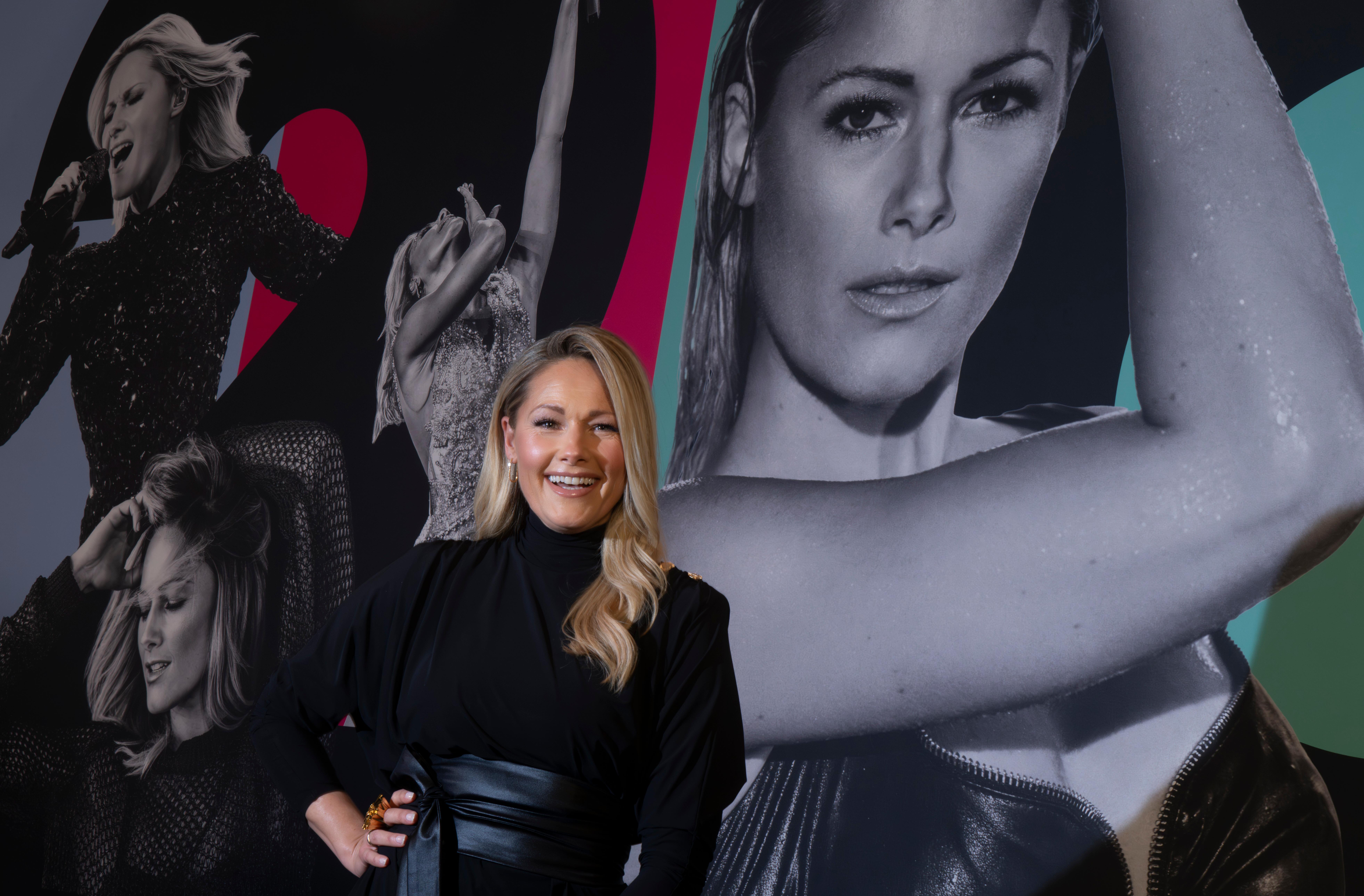 Helene Fischer im Rahmen einer Pressekonferenz in München.