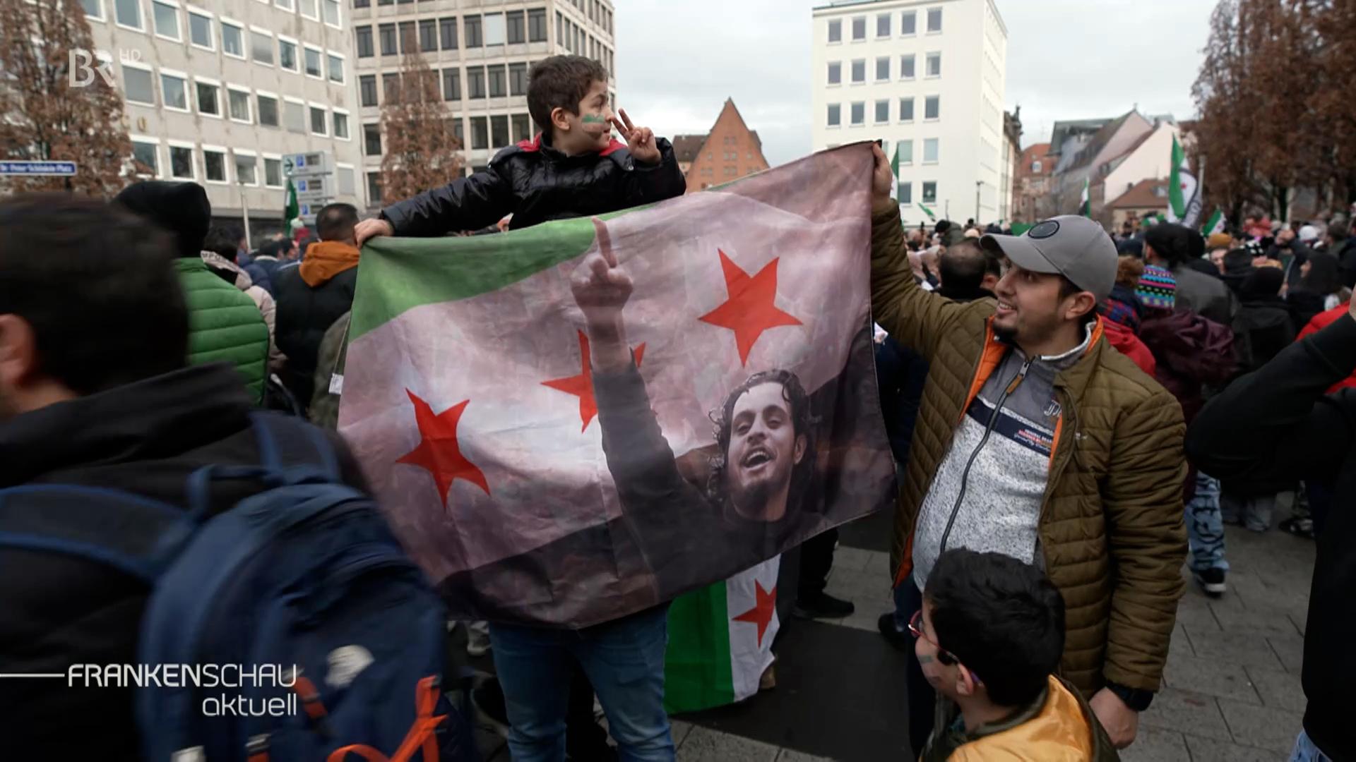 Feiern von Syrern in Franken nach der Ära Assad in Syrien