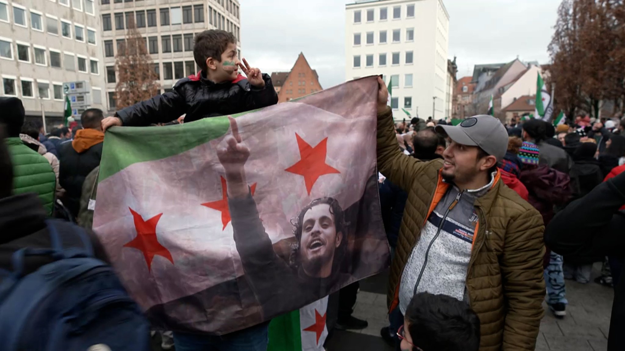 Feiern von Syrern in Franken nach der Ära Assad in Syrien