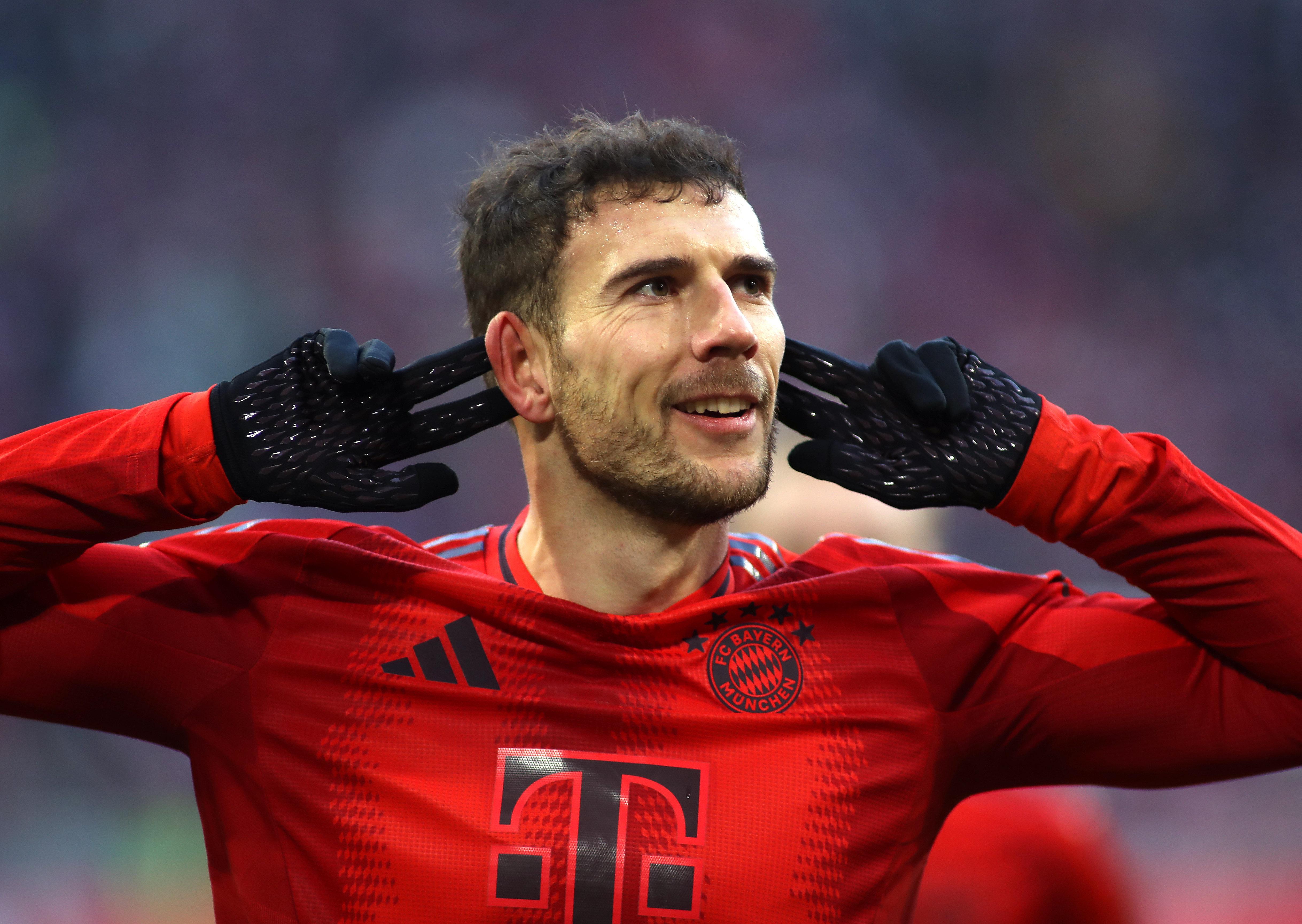 Leon Goretzka nach seinem Treffer zum 1:0 gegen den VfL Wolfsburg