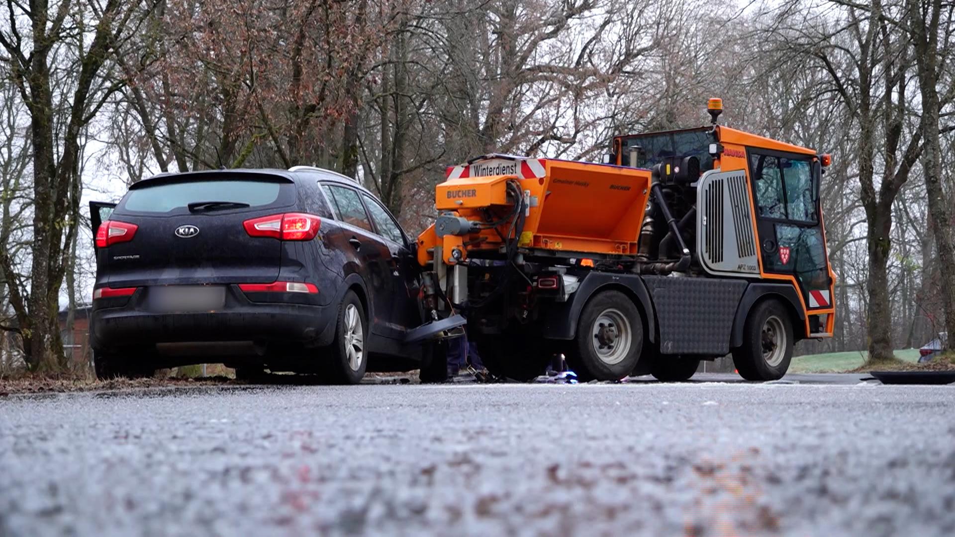In der Osthälfte Bayerns kam es zu mehreren Glatteisunfällen.