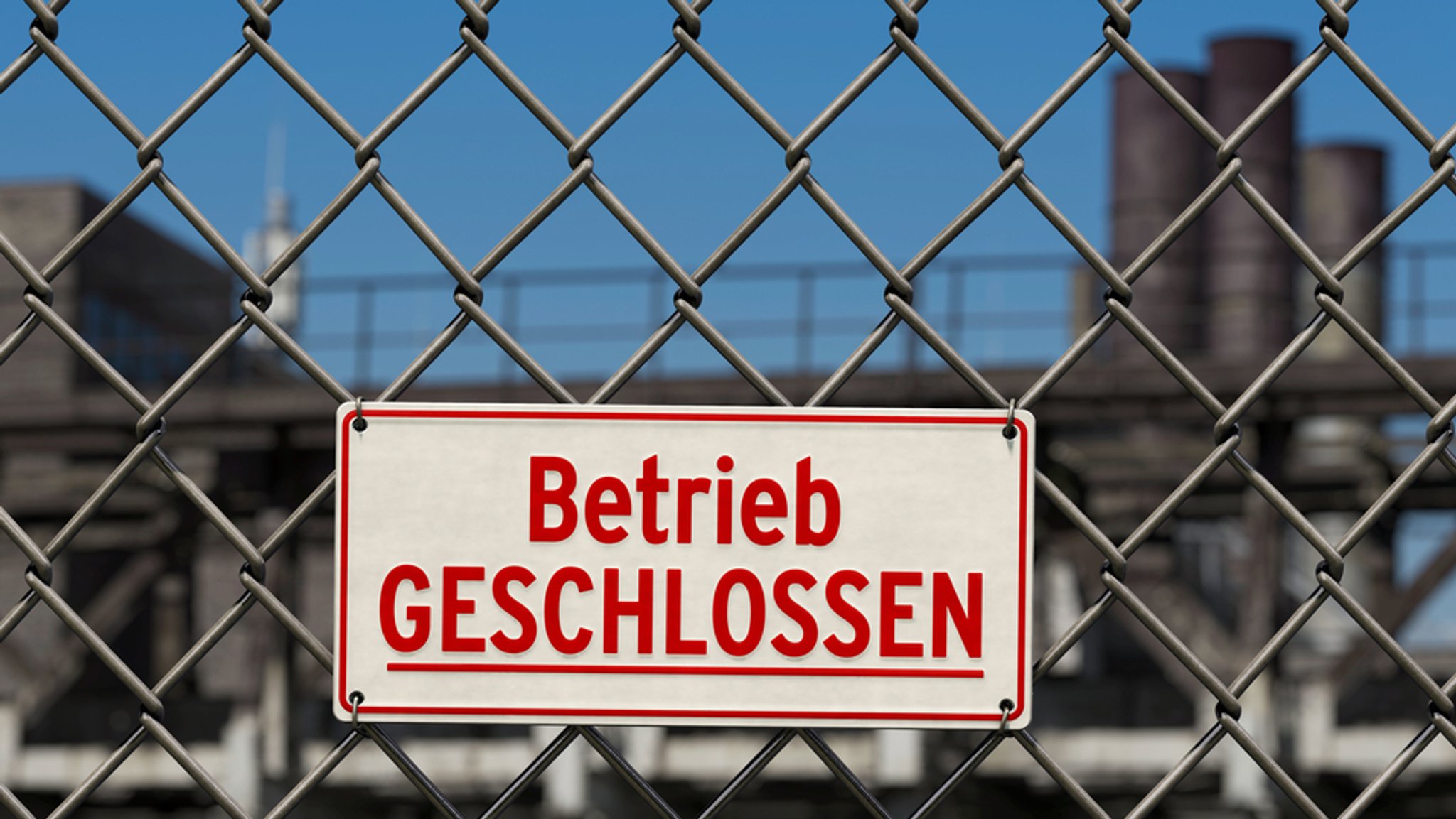 Schild "Betrieb geschlossen"