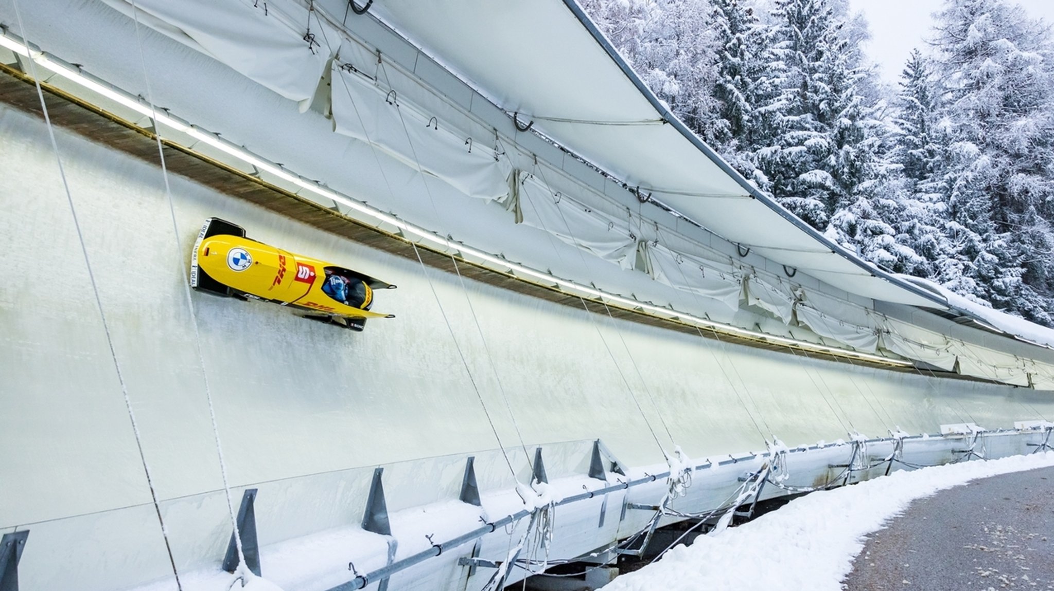 Franceso Friedrich und Thorsten Margis im Zweierbob in Innsbruck-Igls