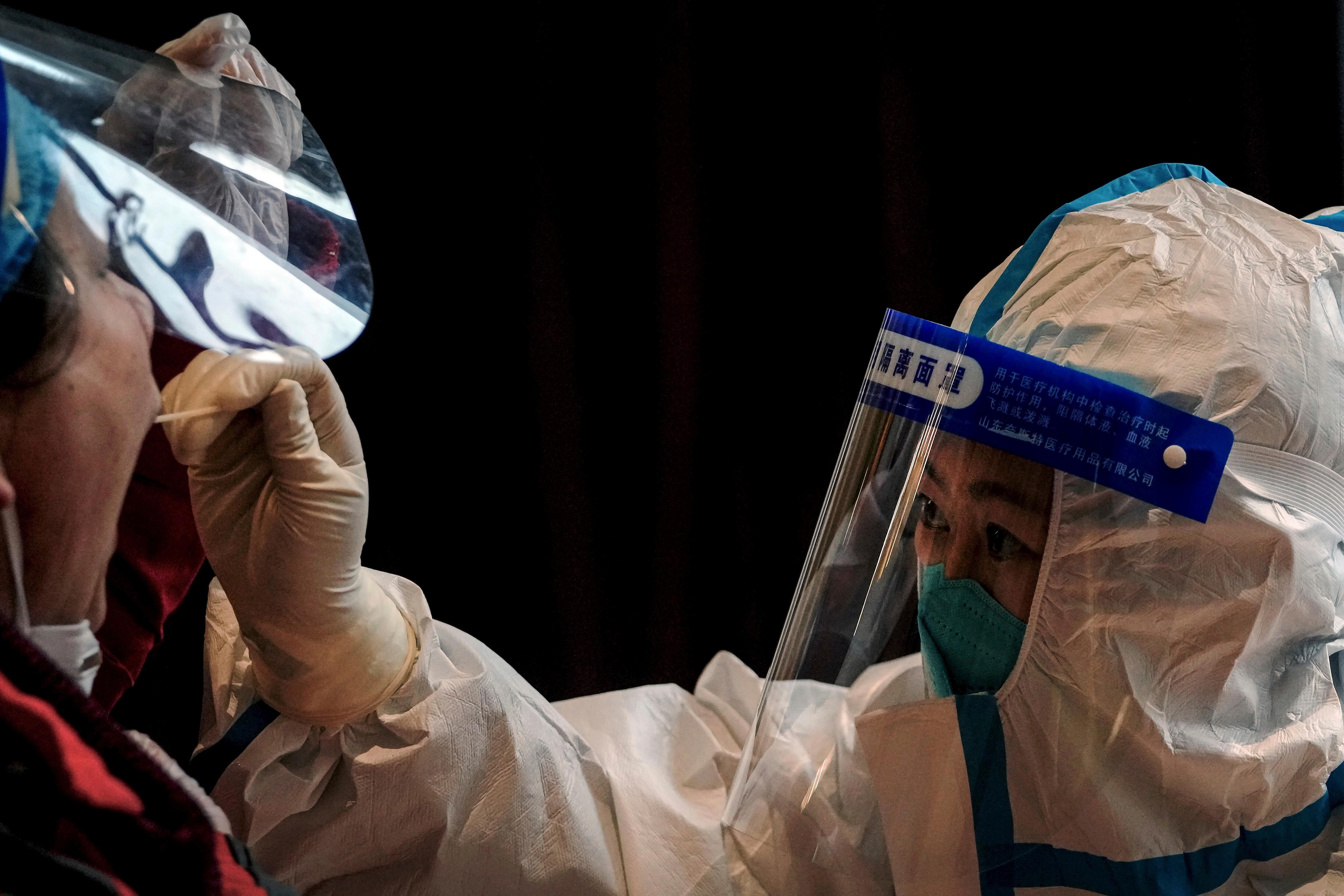 Corona-Testungen in Wuhan, China