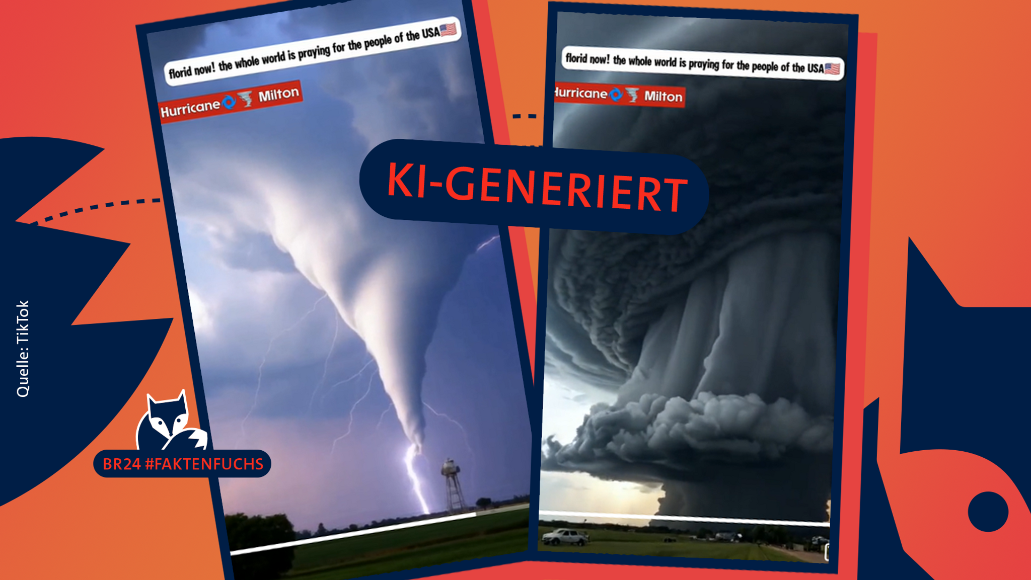 Auf TikTok grassieren angebliche Clips des Hurricane „Milton“, die das wahre Ausmaß der Katastrophe verzerren. 