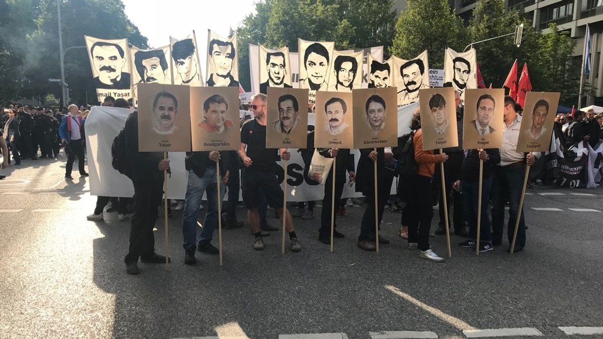 Kundgebung für die Opfer der NSU-Morde, 11. Juli 2018, der Tag des Urteils.