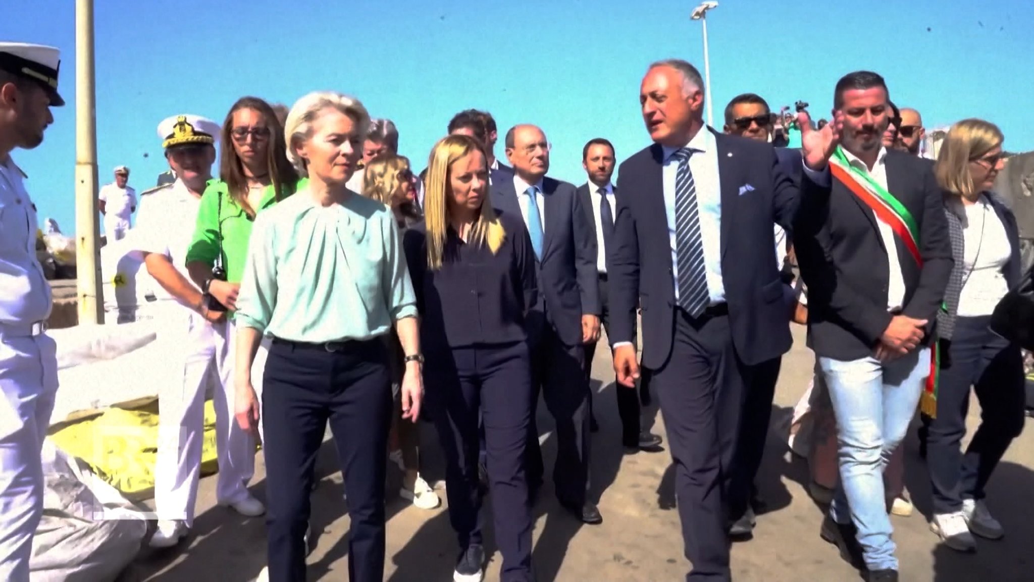 Von der Leyen und Meloni auf Lampedusa