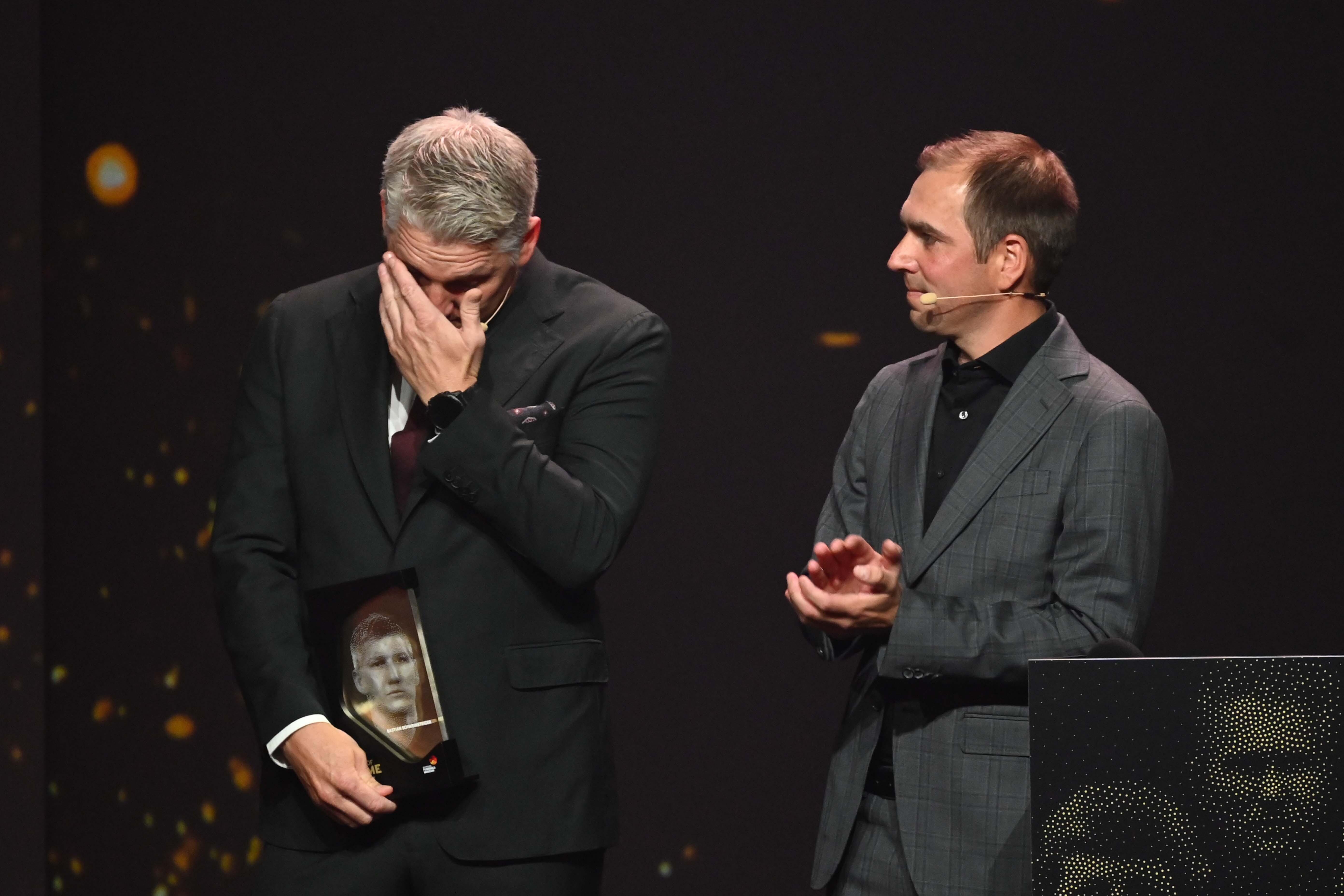 Bastian Schweinsteiger gerührt von Philipp Lahms Rede