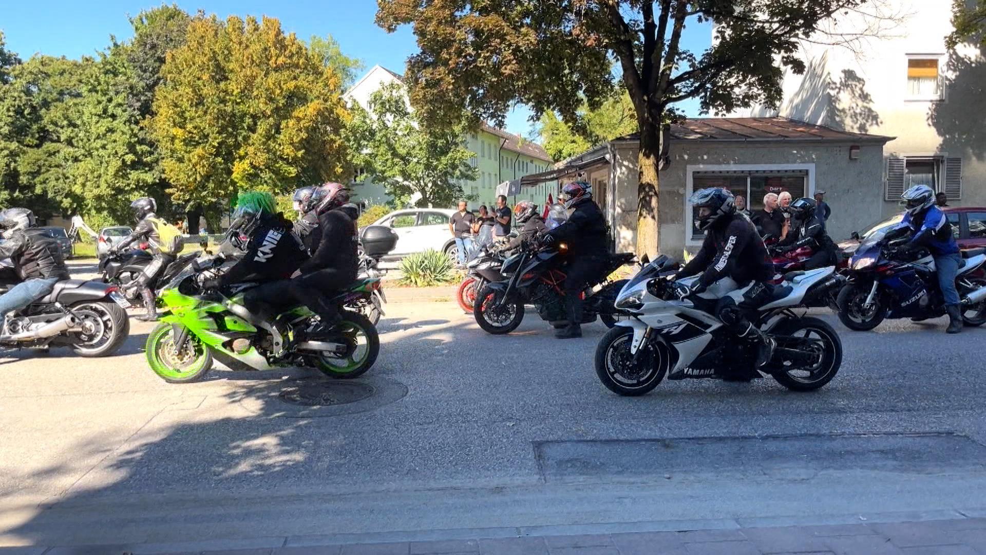 Motorrad-Demo in Rosenheim