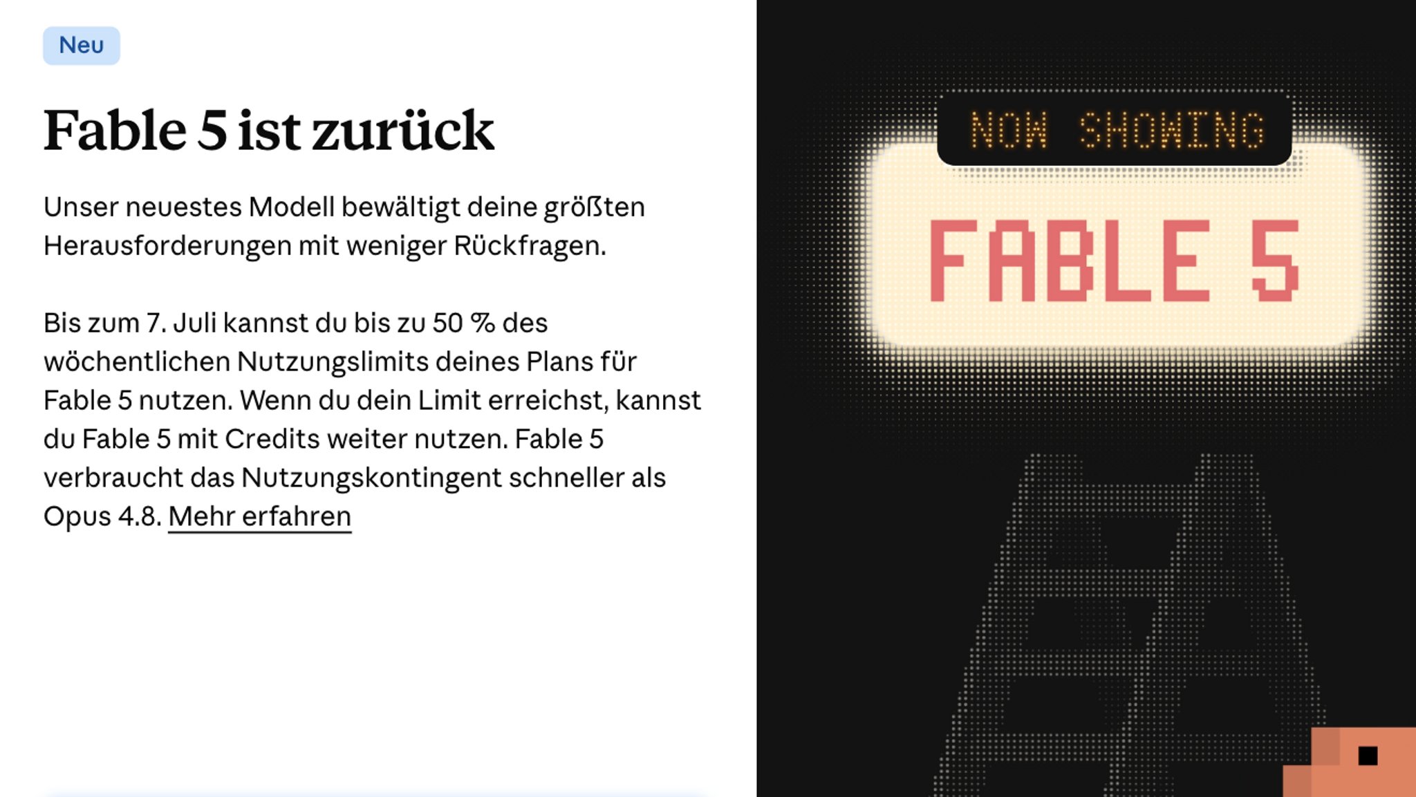 Anthropics Claude Fable ist wieder live 