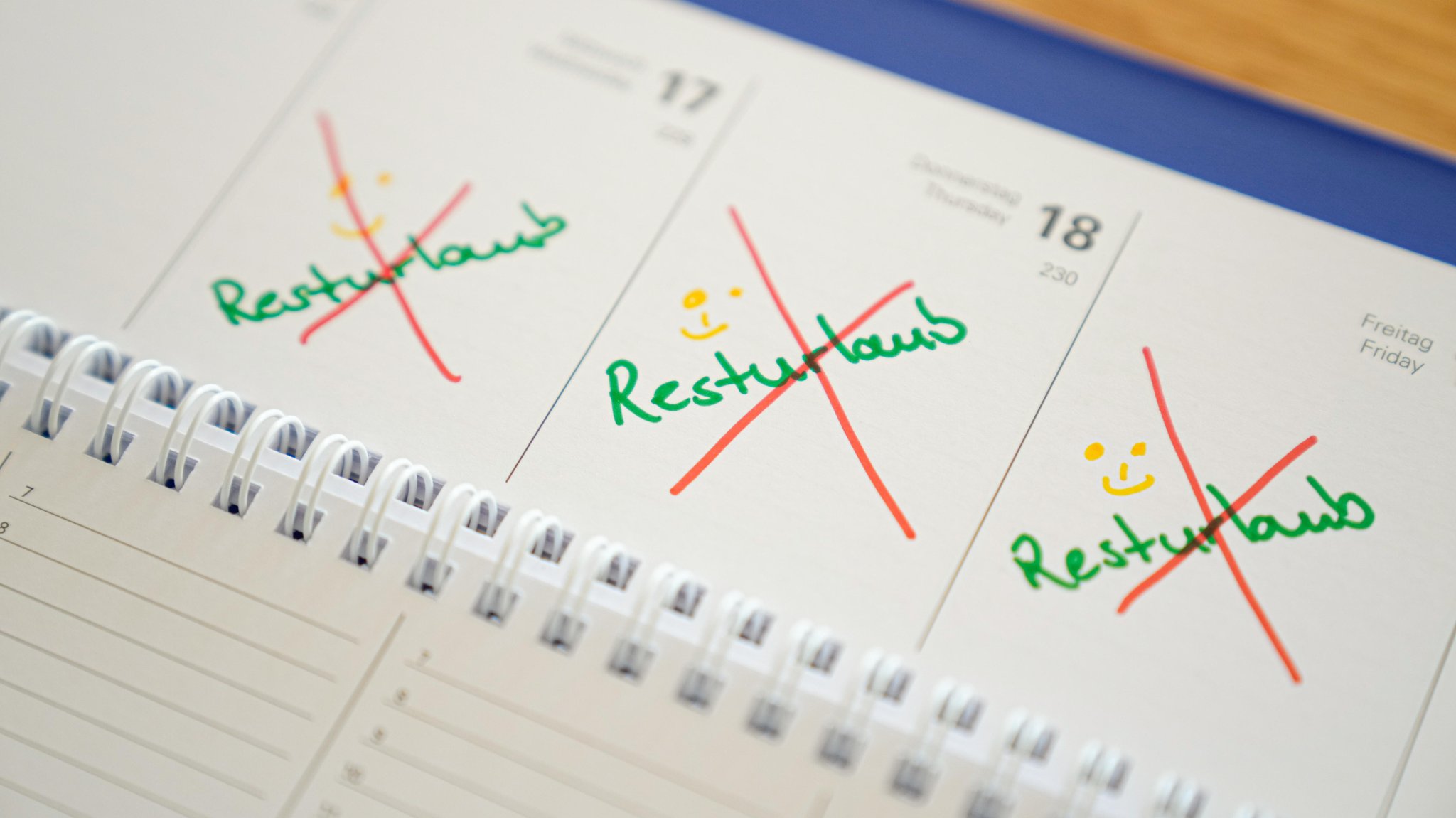 Resturlaub im Kalender