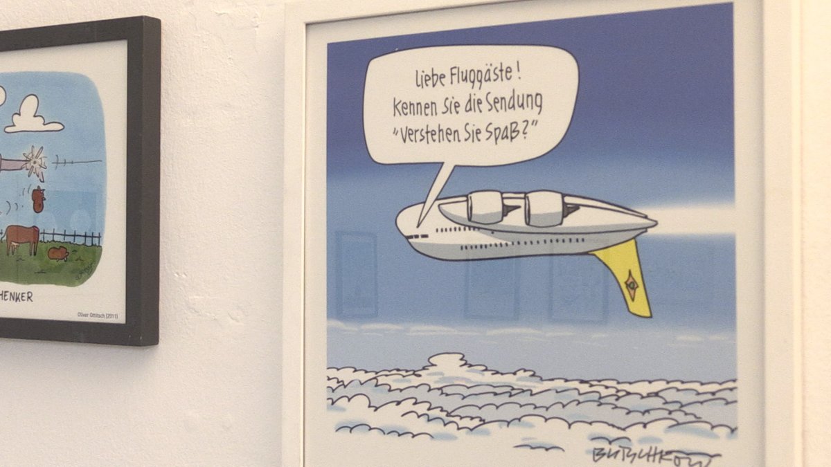 "Luft? – Sehr witzig!": Cartoon-Ausstellung im Luftmuseum