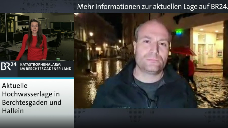 BR24live zur Hochwasser-Situation in Bayern