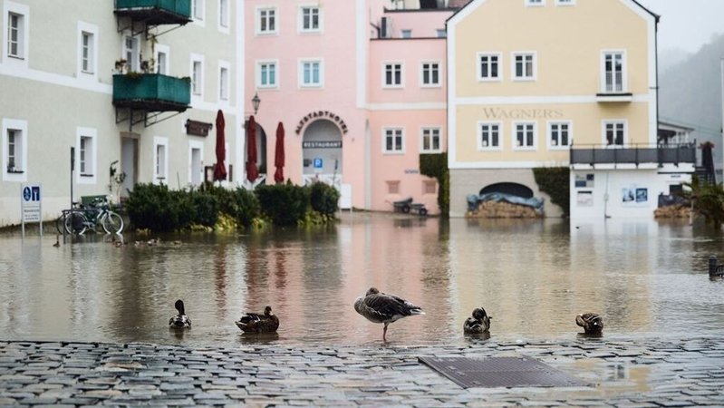 Hochwasser in der Passauer Altstadt
