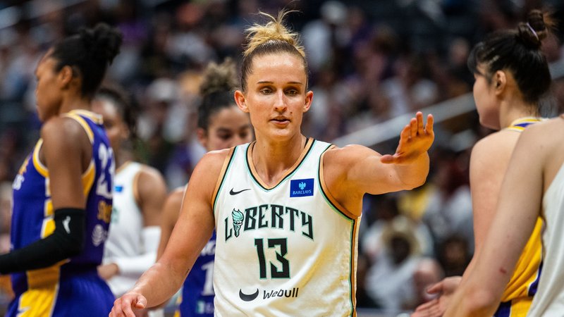 Leonie Fiebich bei New York Liberty | Bild: picture alliance/dpa | Maximilian Haupt Leonie Fiebich bei New York Liberty