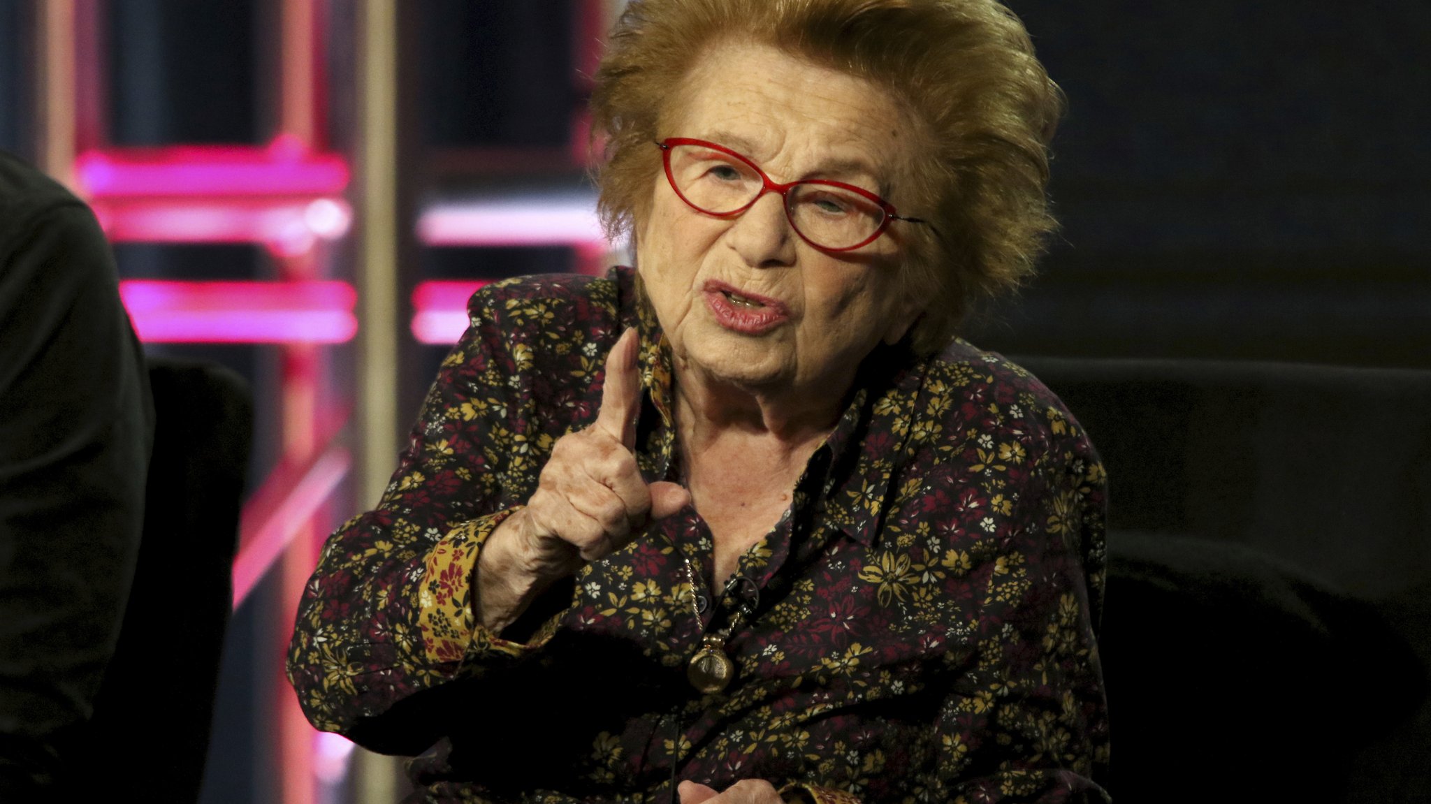 Dr. Ruth Westheimer, die wohl bekannteste US-Sexualtherapeutin, während der Promo-Tour für ihren Dokumentarfilm "Ask Dr. Ruth" im Februar 2019 in einem kalifornischen Hotel.