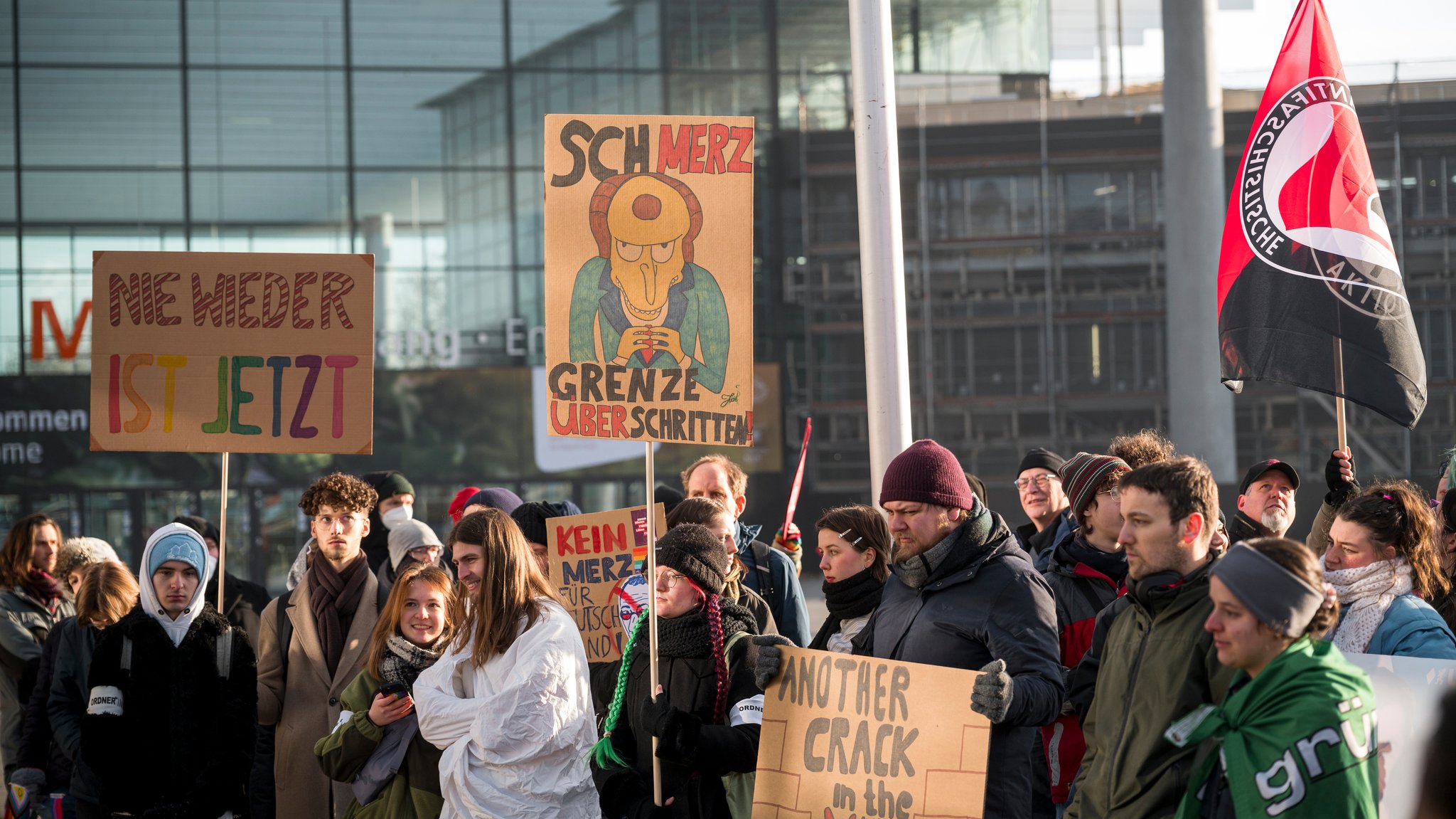 Demonstration am Rande des CSU-Parteitags