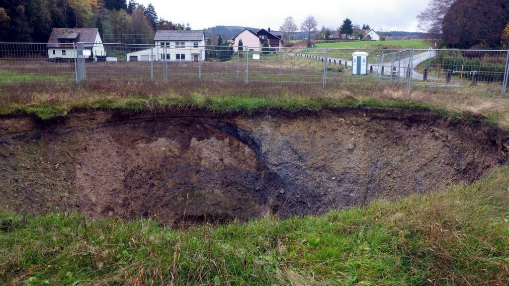 Krater in Erbendorf in der Oberpfalz