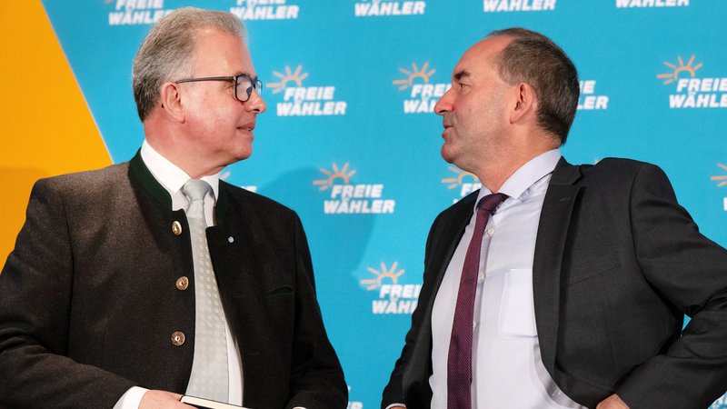 Die Spitze der Freien Wähler in Bayern: Fraktionschef Florian Streibl und Parteivorsitzender Hubert Aiwanger.
