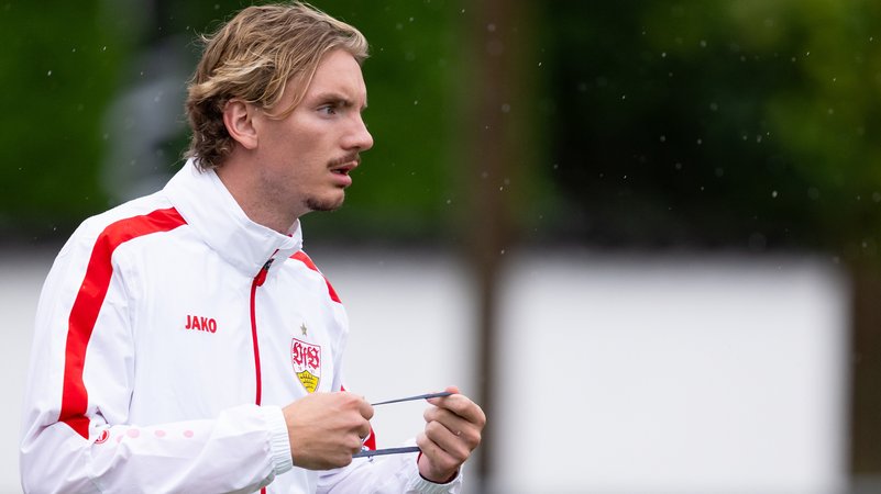 Derzeit mit dem VfB Stuttgart am Tegernsee: Nick Woltemade | Bild: picture-alliance / dpa Derzeit mit dem VfB Stuttgart am Tegernsee: Nick Woltemade