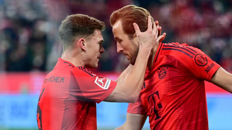 Joshua Kimmich (l.) und Harry Kane | Bild: dpa/pa Joshua Kimmich (l.) und Harry Kane