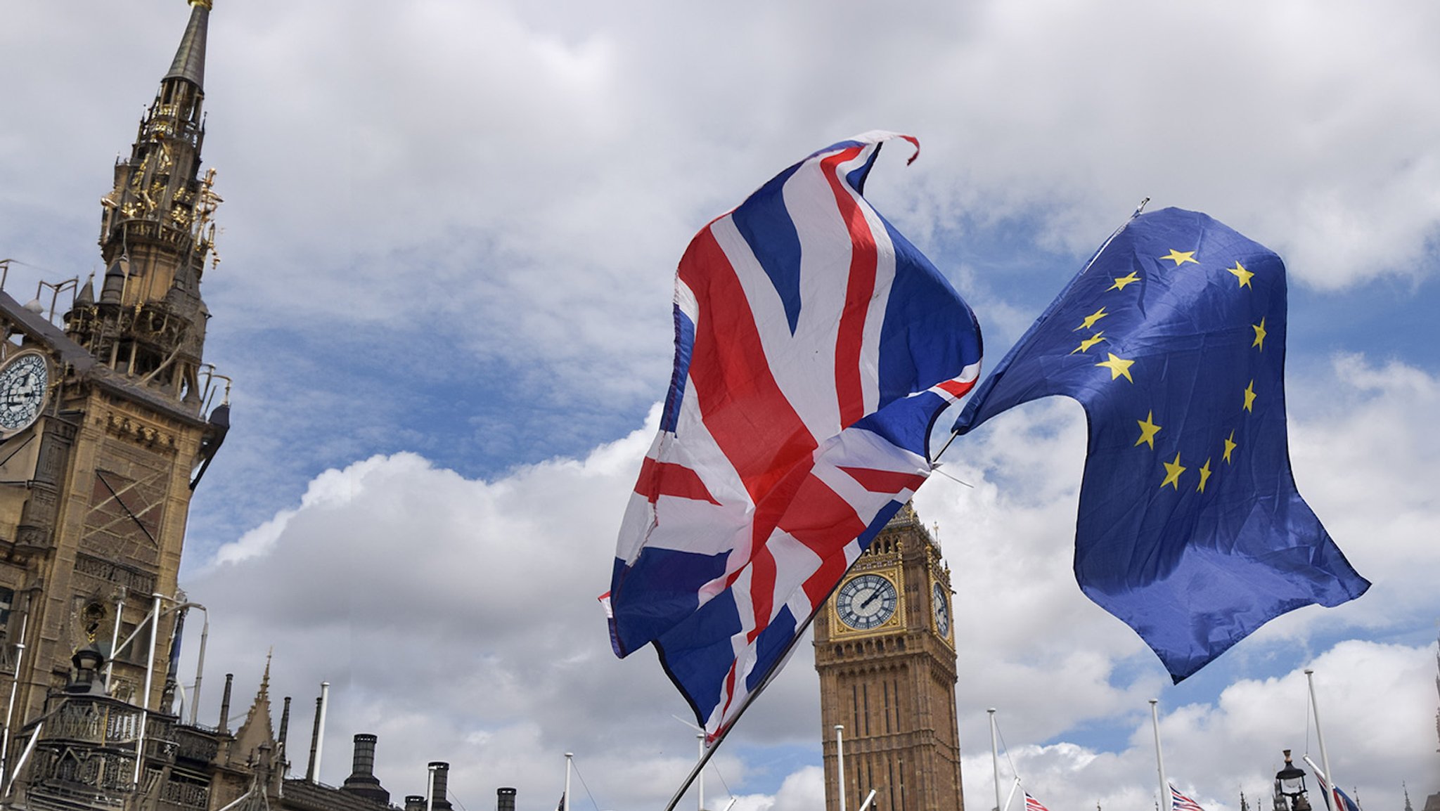 Flaggen in London: Zehn Jahre Brexit