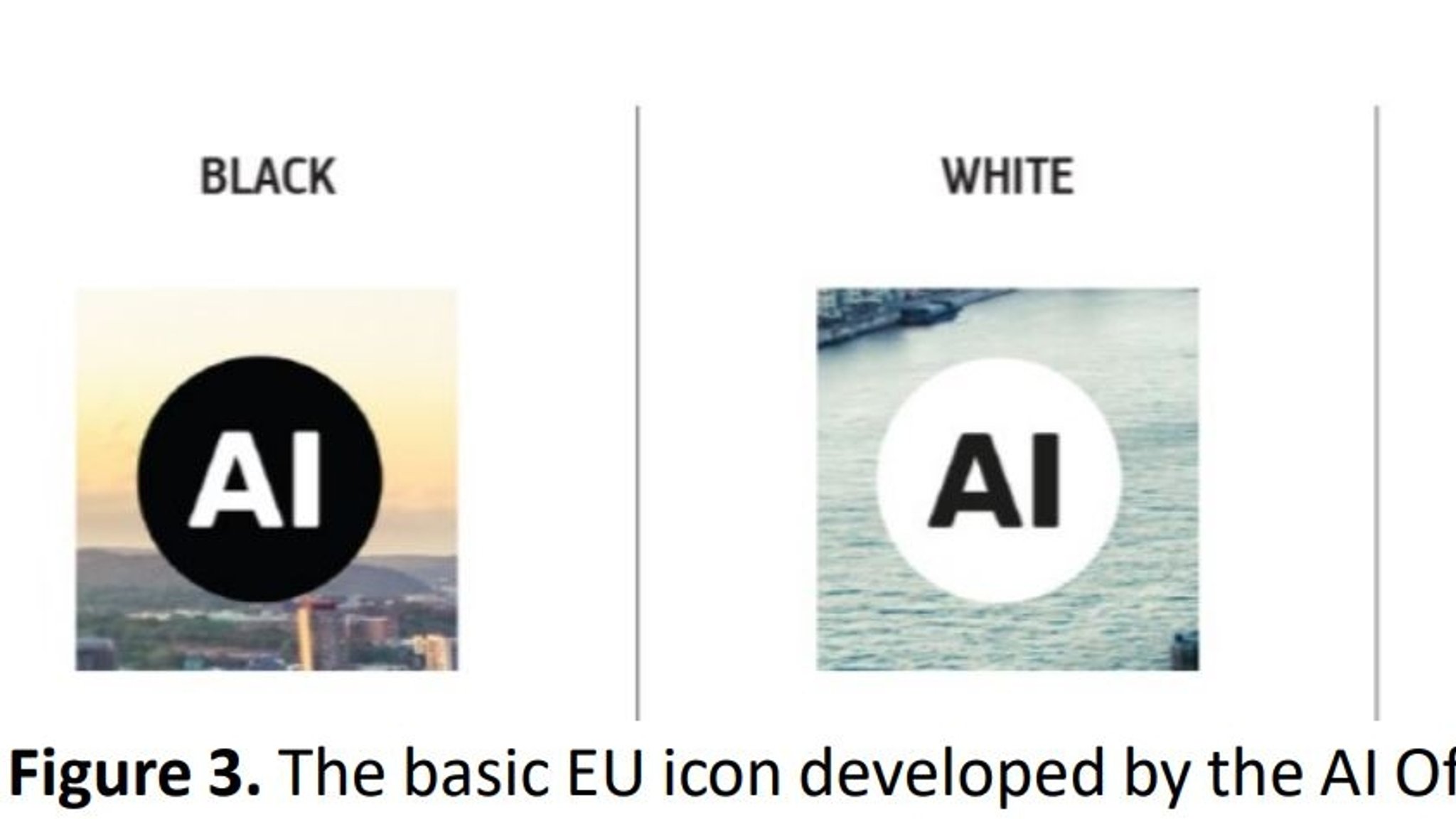 Diese Symbole schlägt die EU als Label für KI-generierte Inhalte vor.