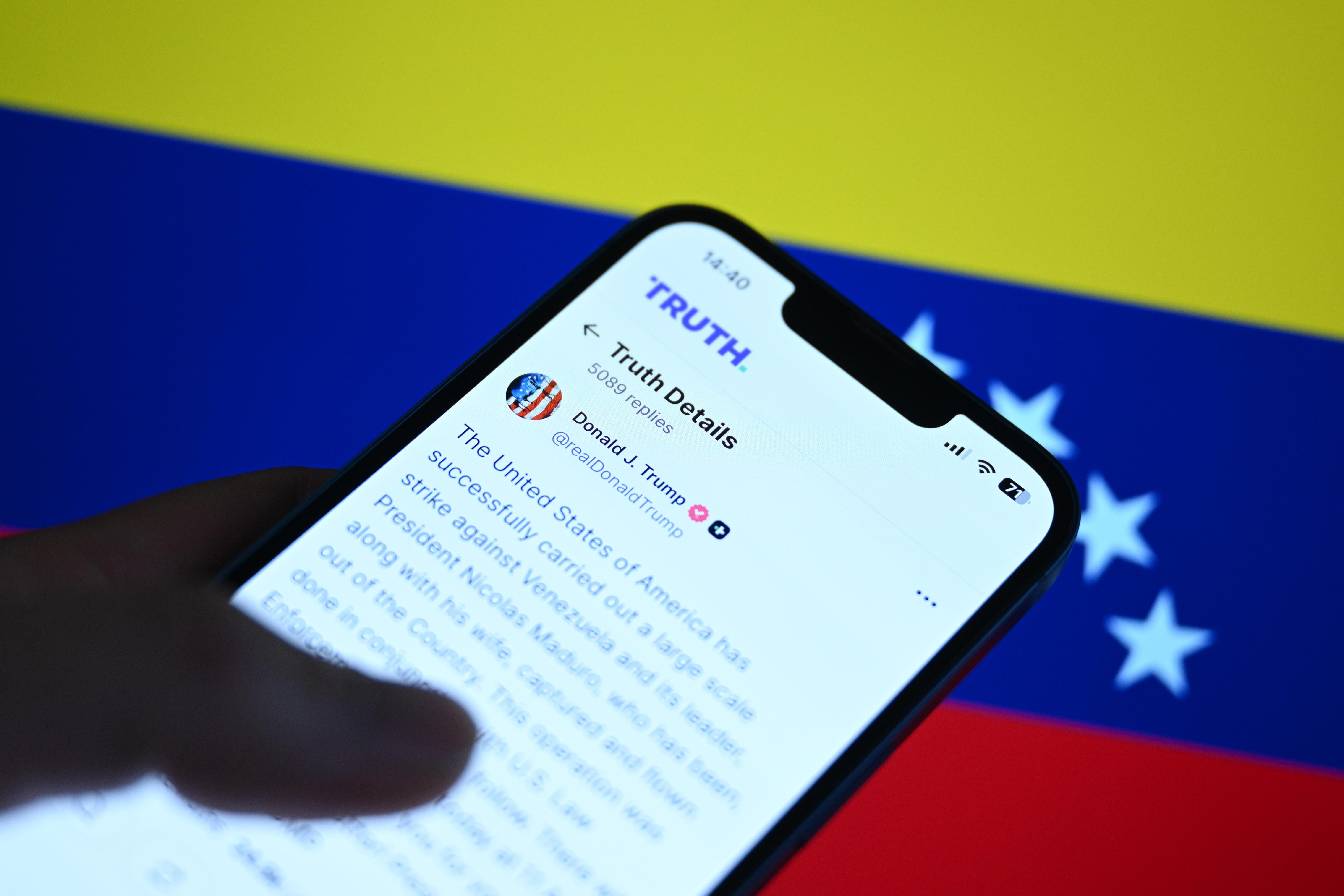 Trump-Bekanntmachung auf Truth Social