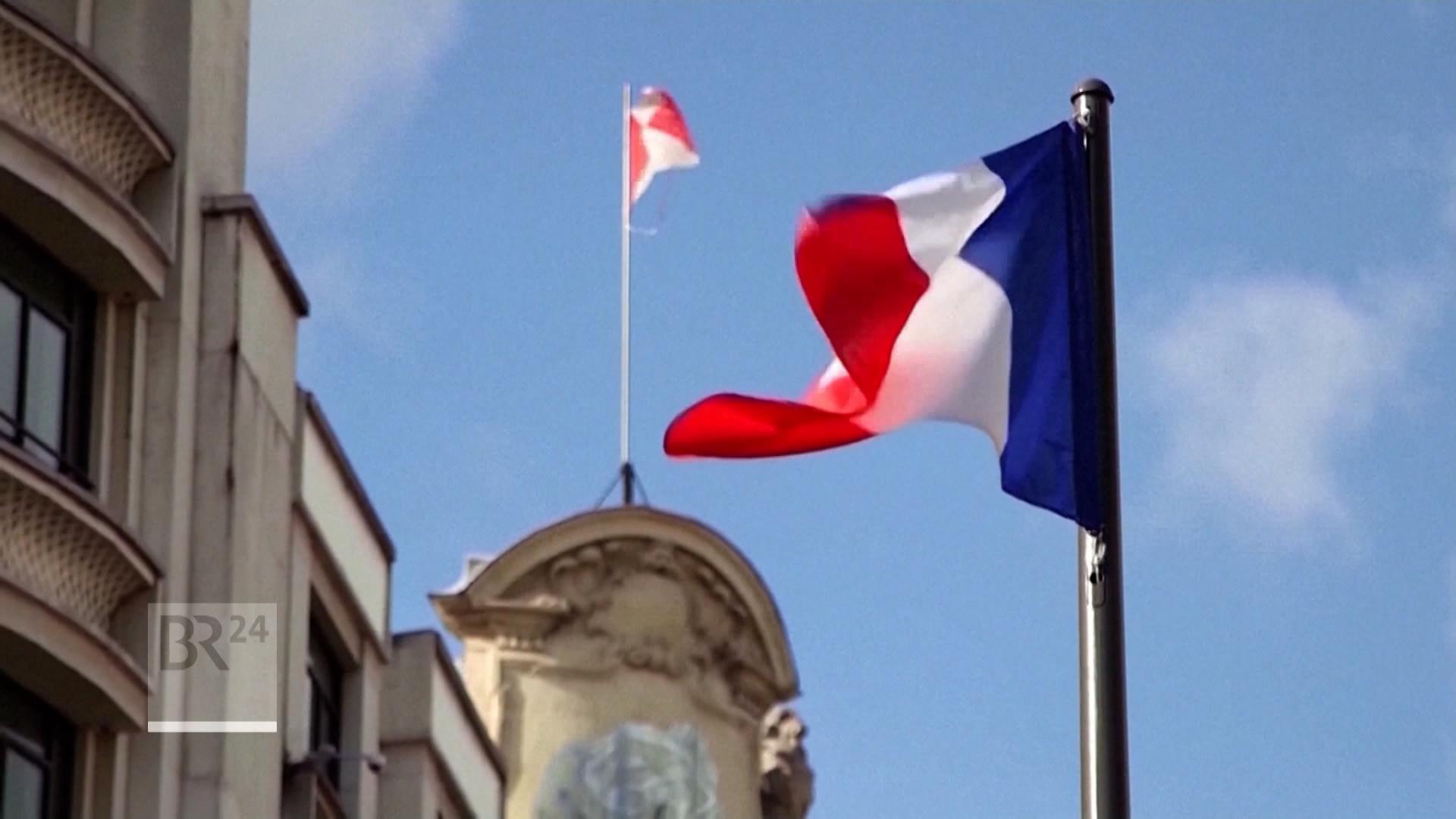 Französische Fahne in Paris.