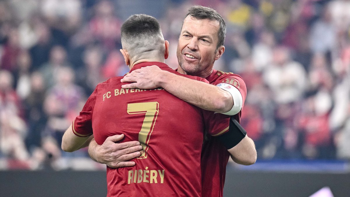 FC-Bayern-Legenden unter sich: Franck Ribery und Lothar Matthäus