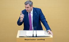 13.06.2024, Bayern, München: Markus Söder (CSU), Ministerpräsident von Bayern, gibt im bayerischen Landtag eine Regierungserklärung ab. Thema der Sitzung ist das Modernisierungs- und Beschleunigungsprogramm Bayern 2030. Foto: Sven Hoppe/dpa +++ dpa-Bildfunk +++ | Bild:dpa-Bildfunk/Sven Hoppe