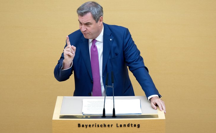 13.06.2024, Bayern, München: Markus Söder (CSU), Ministerpräsident von Bayern, gibt im bayerischen Landtag eine Regierungserklärung ab. Thema der Sitzung ist das Modernisierungs- und Beschleunigungsprogramm Bayern 2030. Foto: Sven Hoppe/dpa +++ dpa-Bildfunk +++