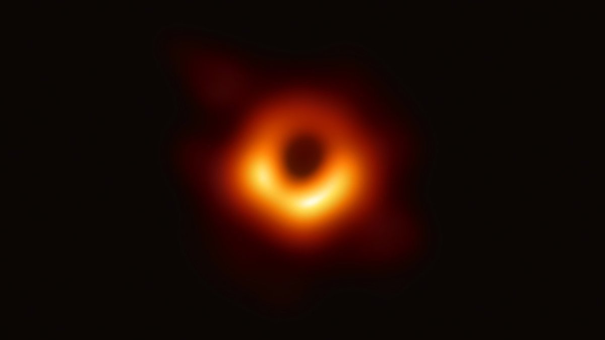 Forscher zeigen Foto von einem Schwarzen Loch