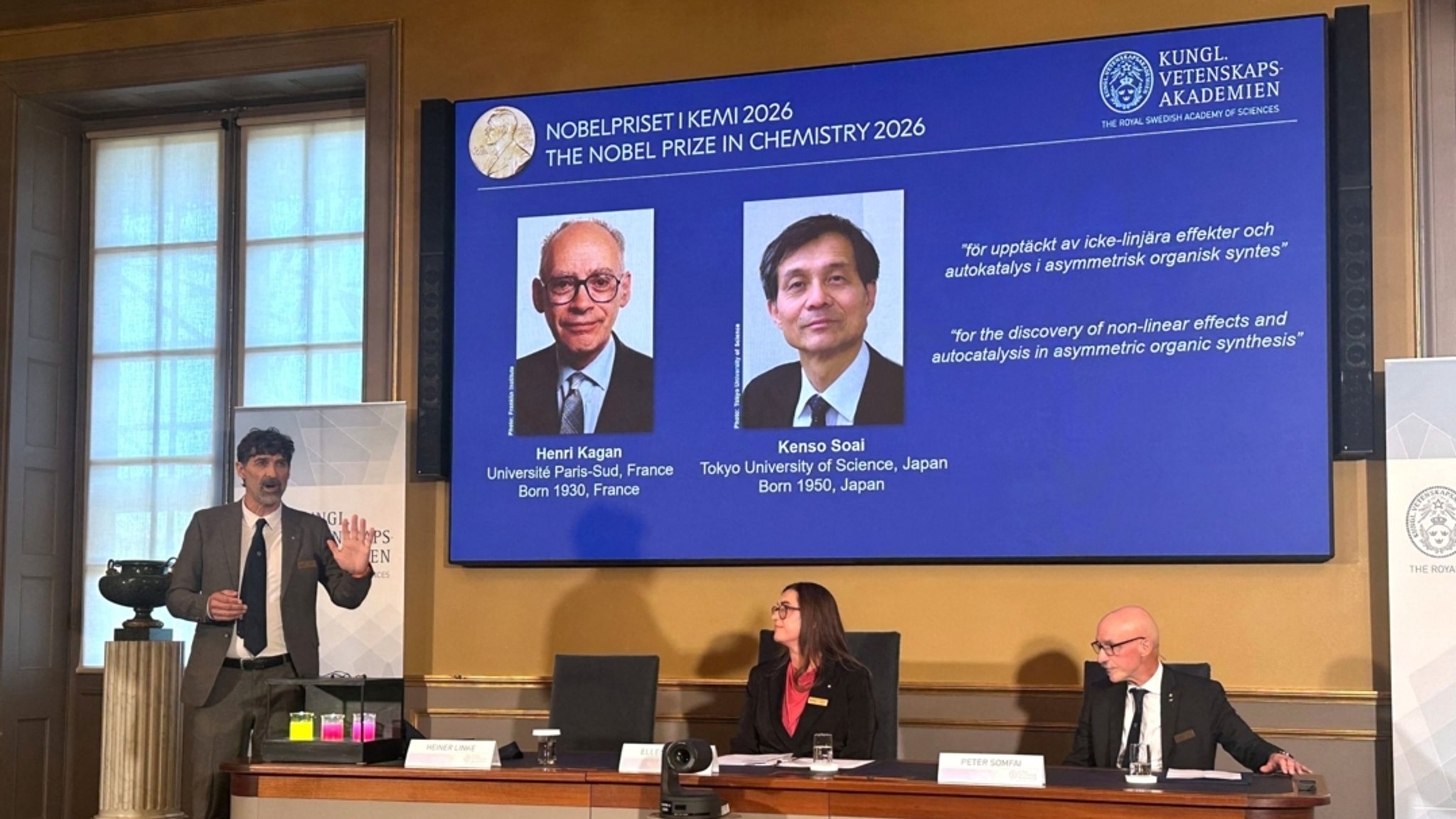 Chemie-Nobelpreis geht an Forscher Henri B. Kagan und Kenso Soai