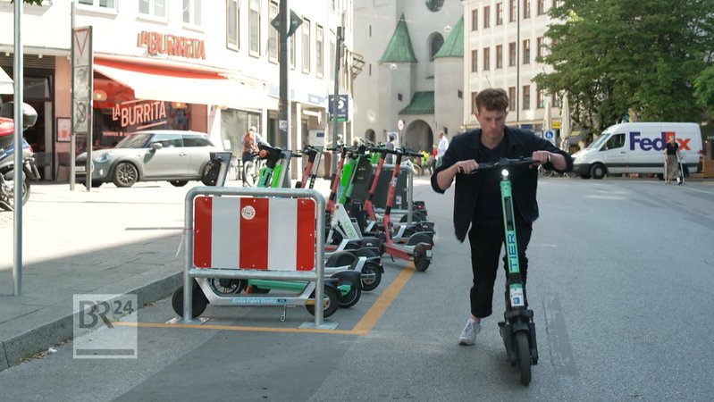 Immer mehr Unfälle mit E-Scootern | Bild: Bayerischer Rundfunk 2024 Immer mehr Unfälle mit E-Scootern